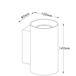LAMPA KINKIET ZUMA LINE SANDY WL ROUND WALL 92695 WHITE - zdjęcie dodatkowe 1