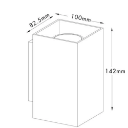 LAMPA KINKIET ZUMA LINE SANDY WL SQUARE WALL 92697-N WHITE - zdjęcie dodatkowe 1