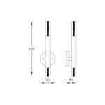 KINKIET ZUMA LINE ONE WALL W0461-02E-F7F7