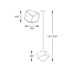 LAMPA WISZĄCA ZUMA LINE ROCK PENDANT P0488-01B-U8AC