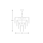 LAMPA WISZĄCA ZUMA LINE AMEDEO PENDANT 17106/4+1-CHR ---------wysyłka 24H---------