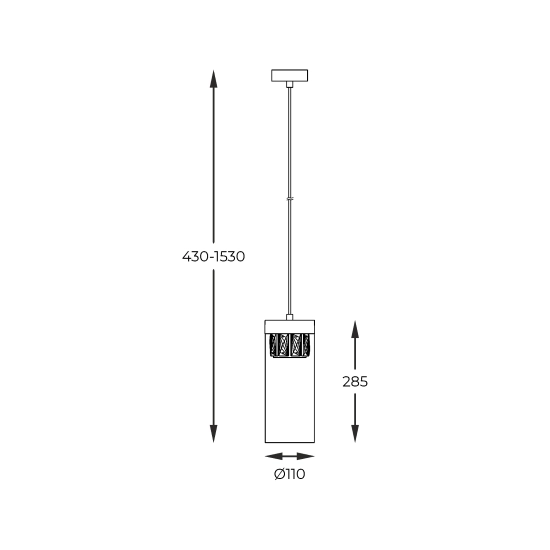 LAMPA WISZĄCA ZUMA LINE GEM PENDANT P0389-01D-P7AC
