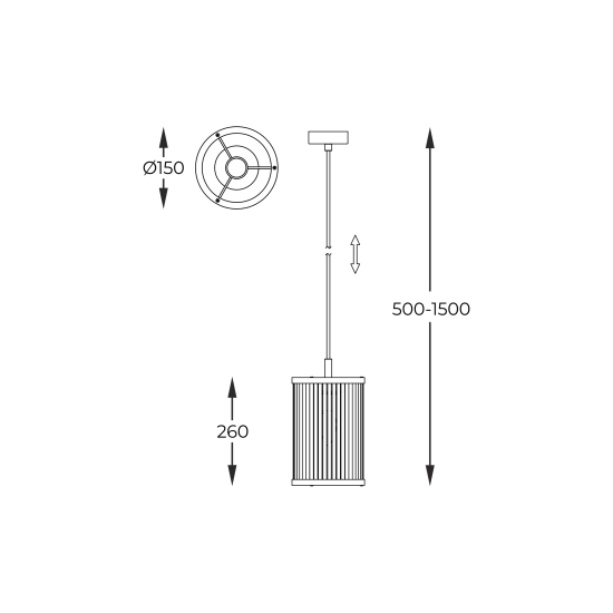 Lampa wisząca SERGIO P0528-01F-F4AC Zuma Line