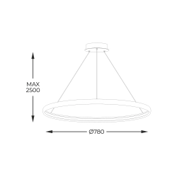 Lampa wisząca CIRCLE 78 LA0721/1 Zuma Line - zdjęcie produktu