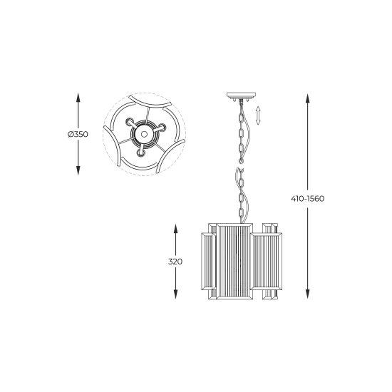 Lampa wisząca SERGIO P0528-03A-V6AC Zuma Line