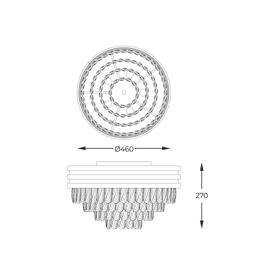 Lampa sufitowa NAICA C0525-05A-V6B5 Zuma Line