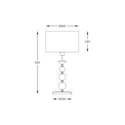 LAMPA STOŁOWA REA złoto- biała RLT93163-1GW Zuma Line - zdjęcie produktu