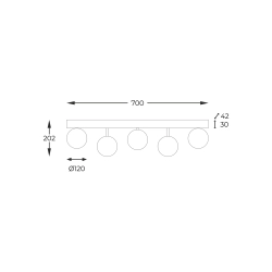Lampa sufitowa ALI 5643 Zuma Line - zdjęcie produktu