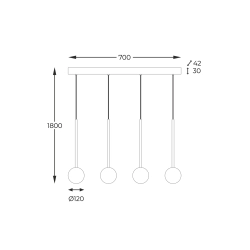 Lampa wisząca ALI 5640 Zuma Line - zdjęcie produktu