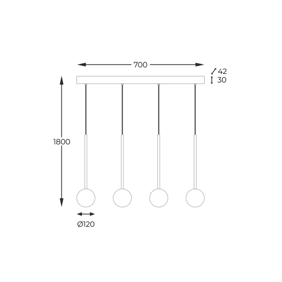 Lampa wisząca ALI 5640 Zuma Line