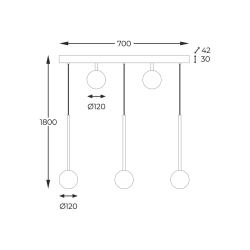 Lampa wisząca ALI 5641 Zuma Line - zdjęcie produktu