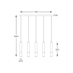 Lampa wisząca MADERA 8620403 Zuma Line
