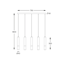 Lampa wisząca MADERA 8620403 Zuma Line - zdjęcie produktu