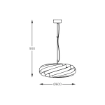 Lampa wisząca VENTO 60 cm czarna/black 1133 ZUMA LINE
