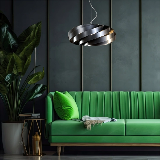 1136 Lampa wisząca VENTO 60 cm antracyt ZUMA LINE