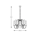 Lampa wisząca MAGNUM 10 złoty/gold 1129 ZUMA LINE