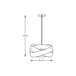 Lampa wisząca TORNADO 40 cm czarna/black 1114 ZUMA LINE