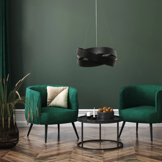 Lampa wisząca TORNADO 50 cm czarna/black 1118 ZUMA LINE