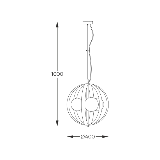 Lampa wisząca NELA 40 cm czarno-złota 1137 ZUMA LINE