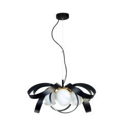 Lampa wisząca NELA FLAT 65 cm czarno-złota 1139 Zuma Line - zdjęcie produktu