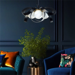 Lampa wisząca NELA FLAT 65 cm czarno-złota 1139 Zuma Line - zdjęcie produktu