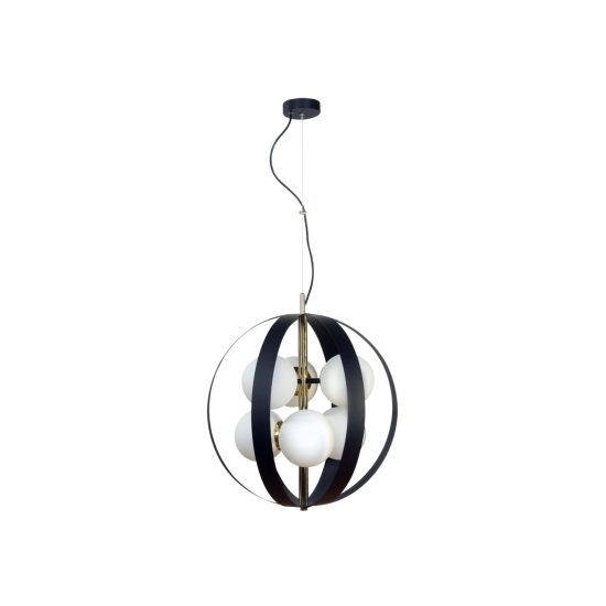 Lampa wisząca NELA 50 cm czarno-złota 1138 Zuma Line - zdjęcie produktu