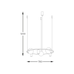 Lampa wisząca 5006 ORBIT 3+3 ZUMA LINE