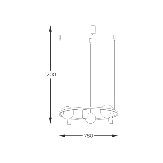 Lampa wisząca 5006 ORBIT 3+3 ZUMA LINE