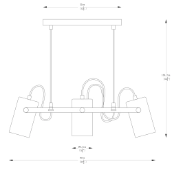 A8162-3A RESI LAMPA WISZĄCA CZARNY MAT-ZŁOTO/CZARNY MAT-ZŁOTY Zuma Line - zdjęcie produktu