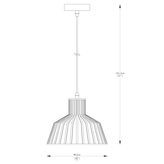 A8078-BK DOLIA LAMPA WISZĄCA CZARNY MAT/MATT BLACK ZUMA LINE