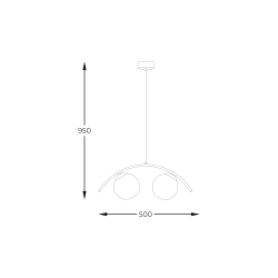 WAVE 5013 LAMPA WISZĄCA / PENDANT LAMP Zuma Line - zdjęcie produktu