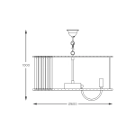 PARIS 1906/10 LAMPA WISZĄCA ZŁOTA/GOLD ZUMA LINE