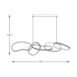 CHOLET MD7361-5A-EGT LAMPA WISZĄCA ZŁOTA Zuma Line - zdjęcie produktu