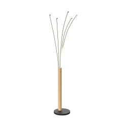 VELDEN ML4767-3BMD LAMPA PODŁOGOWA CZARNA-DREWNO Zuma Line - zdjęcie produktu