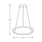 BRENO 2023201-GD80 LAMPA WISZĄCA ZŁOTA/GOLD ZUMA LINE
