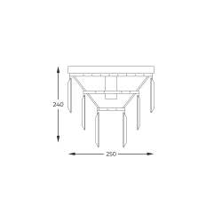 Amedeo C17106/1 LAMPA SUFITOWA ZŁOTA Zuma Line - zdjęcie produktu