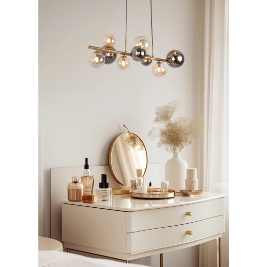 VILLA MD5918-10-EGN LAMPA WISZĄCA ZŁOTA/GOLD ZUMA LINE
