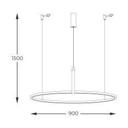 CLAUD 22808-WOOD LAMPA WISZĄCA CZARNA Zuma Line - zdjęcie produktu