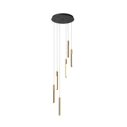 ELIOT MD4768-6-3BMT LAMPA WISZĄCA CZARNA-DREWNO Zuma Line - zdjęcie produktu