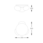 OMI 1190 LAMPA SUFITOWA CZARNY ZUMA LINE