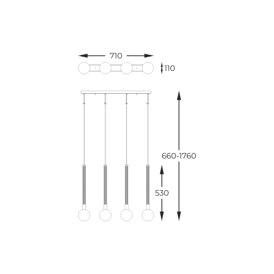 Lampa wisząca MIDA P0583-04A-2GHF Zuma Line ---- wysyłka 24H ----