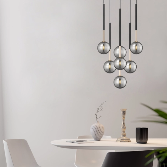 ARCTURUS P0574-07F-SDFZ LAMPA WISZĄCA CZARNO-ZŁOTA/BLACK-GOLD ZUMA LINE