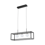 PIRO MD3115-3-3BT LAMPA WISZĄCA z pilotem CZARNA/BLACK ZUMA LINE