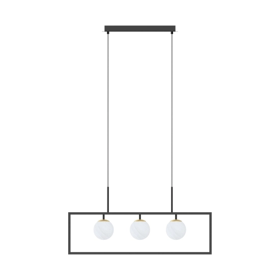 PIRO MD3115-3-3BT LAMPA WISZĄCA z pilotem CZARNA/BLACK ZUMA LINE
