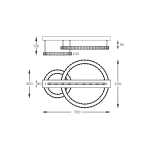 GIRONA MX3713-2-3CT LAMPA SUFITOWA CHROM/CHROME ZUMA LINE