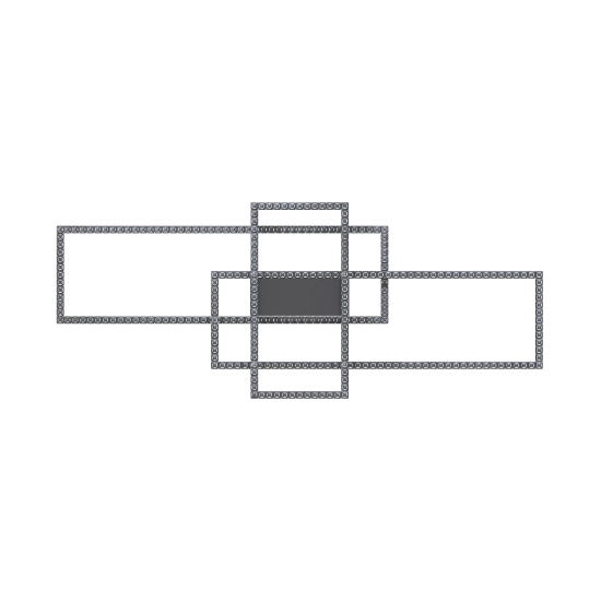 ERVI MX7907-3B-3BT LAMPA SUFITOWA z pilotem CZARNA/BLACK ZUMA LINE