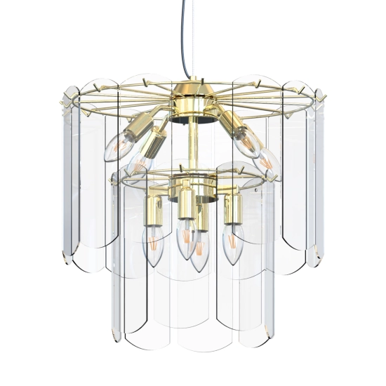 NIRA MD3523-8M-EGN LAMPA WISZĄCA ZŁOTA/GOLD ZUMA LINE