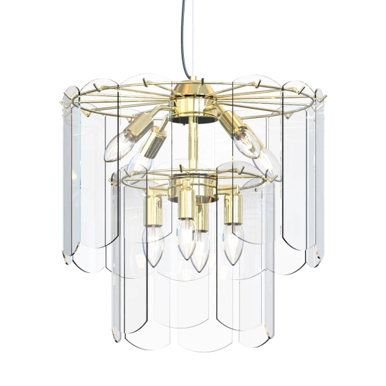 NIRA MD3523-8M-EGN LAMPA WISZĄCA ZŁOTA/GOLD ZUMA LINE