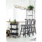 Almeria MD3913-3-3BWLT LAMPA WISZĄCA CZARNA-DREWNO/BLACK-WOOD ZUMA LINE
