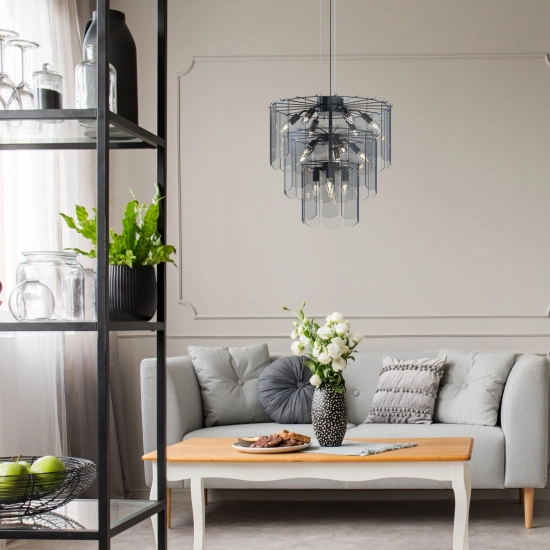 NIRA MD3523-14L-EBCN LAMPA WISZĄCA CZARNA/BLACK ZUMA LINE